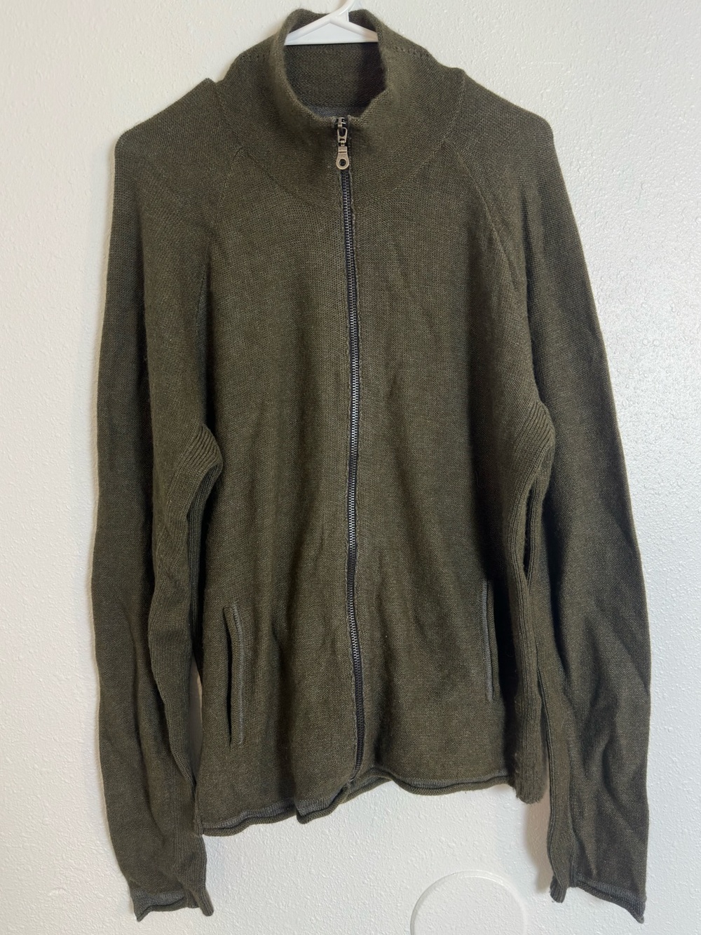 Rogan nyc men’s knit alpaca wool blend zip up sweater